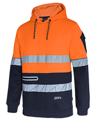 JB's 450G HV PULL OVER HOODIE WITH FRAG TAPE LIME/NAVY-L